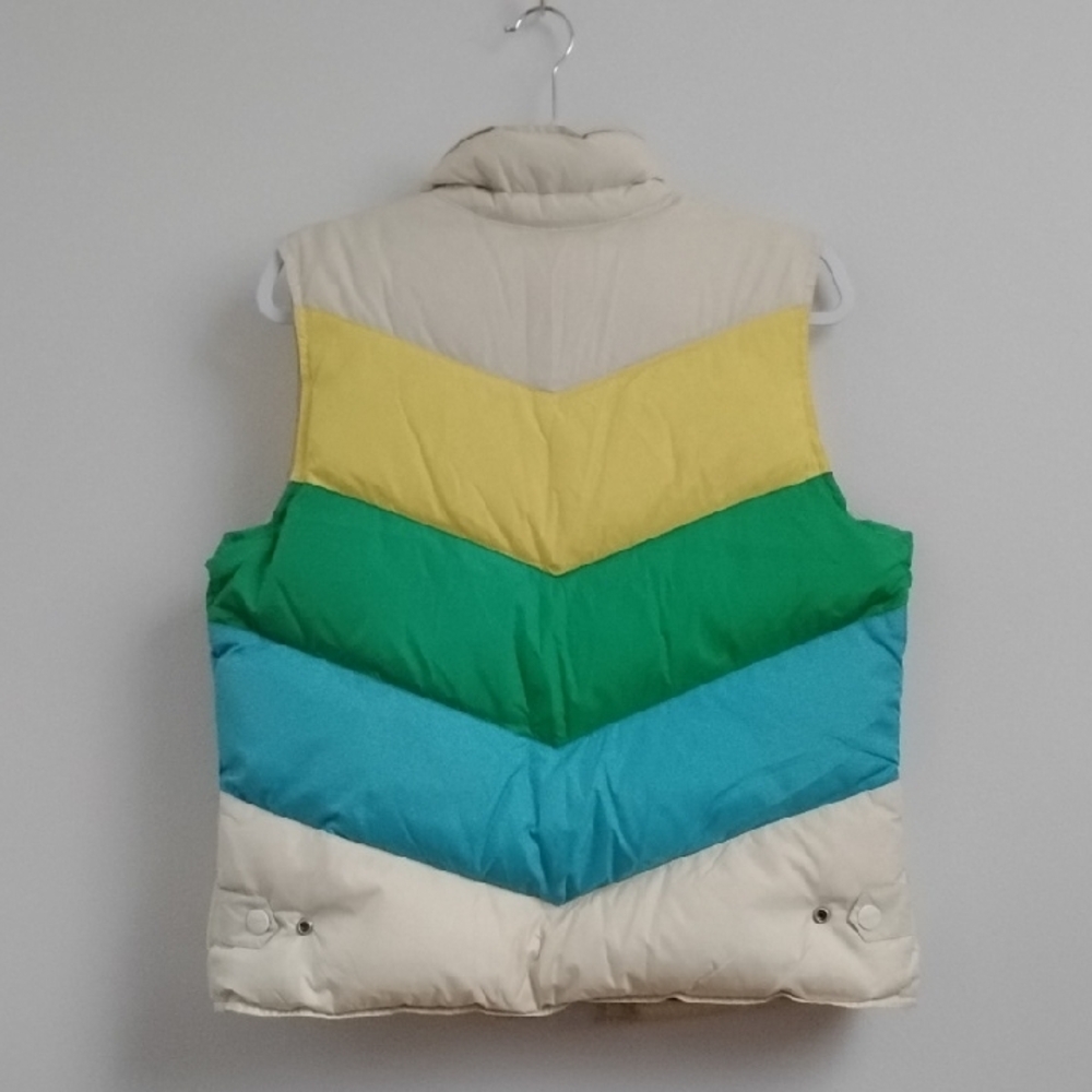 *RARE* 90s Y2K Vintage Old Navy Striped Chevron/Floral Reversible Puffer Vest - Picture 12 of 16